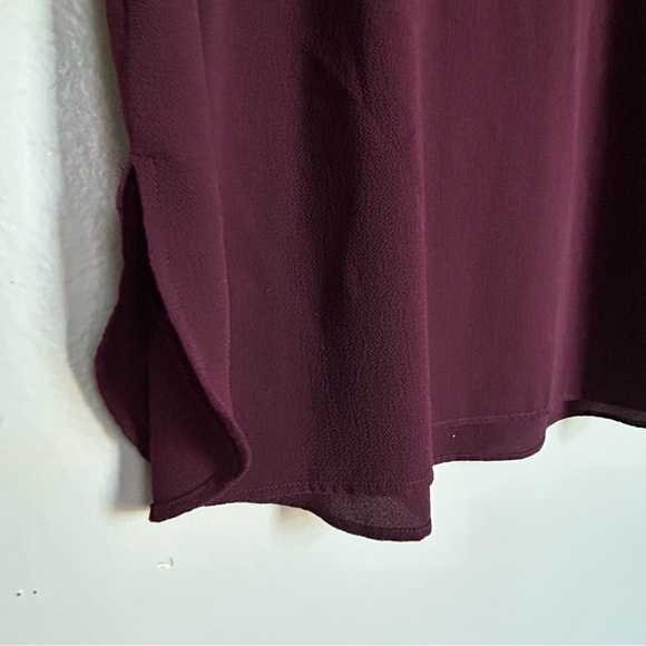 Vince Camuto Wine Simi-Sheer Blouse 2X - Picture 8 of 10